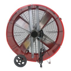 Maxx Air Bf36dd Red Barrel Air Circulator Fan, Mobile Mount, 36 In Blade Dia,
