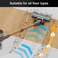 NuYupo Cordless Vacuum Cleaner, 10-in-1 Lightweight Stick with Gold