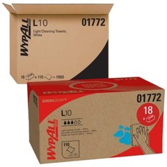 18 Pack WypAll SANI-PREP 110/BXWipes: Dry, Pop-Up, 9″ Sheet, White
