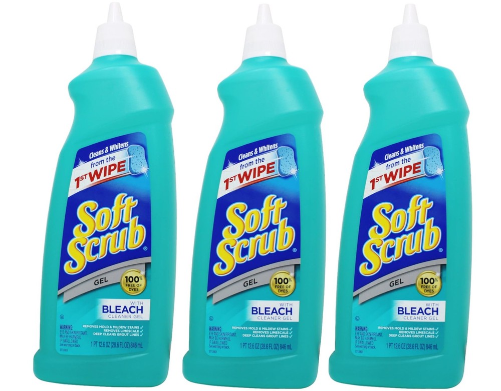 Soft Scrub Gel Cleanser with Bleach – 28.6 Fl Oz (Pack of 3)