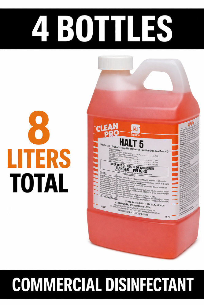 Spartan Halt 5 Disinfectant Concentrate 2L 4/Case Commercial 102902