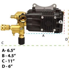 EB4040HA 4000 PSI Pressure Washer Pump Horizontal Shaft 1″ Fits Honda Engine