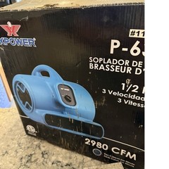 XPOWER P-630 1/2 HP 2800 CFM 3 Speed Air Mover Carpet Dryer Floor Fan Blower