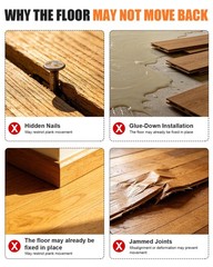 Floor Gap Fixer Tool for Laminate & Vinyl Flooring, 120 mm Orange