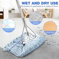 Commercial Mop Handle Heavy Duty,Industrial Metal Stick Sliver
