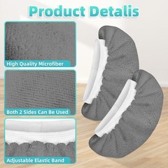 10 Pack Microfiber Cloth for Handheld Steam Shot, Cleaner 10 Grey