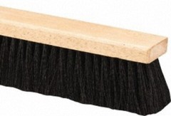 PRO SOURCE 18″ Push Broom Head: Poly Bristles, Wood Block, Handle Not Incl