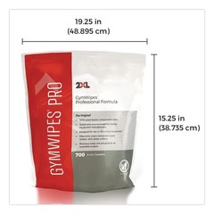 2XL L38 1-Ply 6 x 8 Gym Wipes Professional – Unscented/White (4/Carton) New