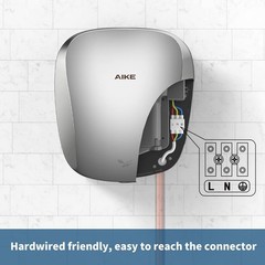 AIKE AK2903 Heavy Duty Commercial Hand Dryer with Hepa Filter Brushed Stainle…