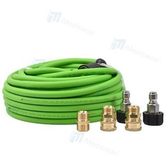 M22-14&15mm&3/8″ High Pressure Washer Hose 25ft 3600PSI Powe Flexible Extension