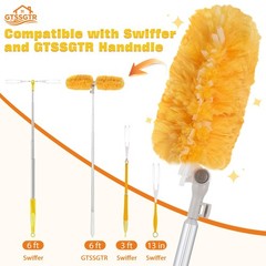 6 ft Extendable Duster Handle with 20 20 Count + 6ft Extended Handle, Orange