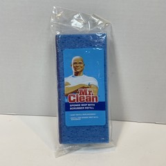 Mr. Clean Mop Refill Unisex Blue Sponge Mop with Scrubber Refill 26501 NEW