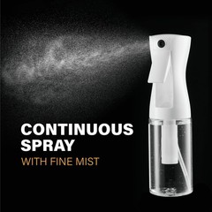 2 Pack Continuous Spray Bottles – Ultra Fine Mist (2-Pack) – 6.8 Oz, Clear