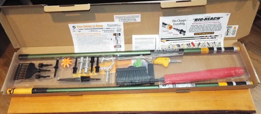 Useful Tool Co Jimmy Hi Reach Big Reach Multi Use Ext Pole Kit New