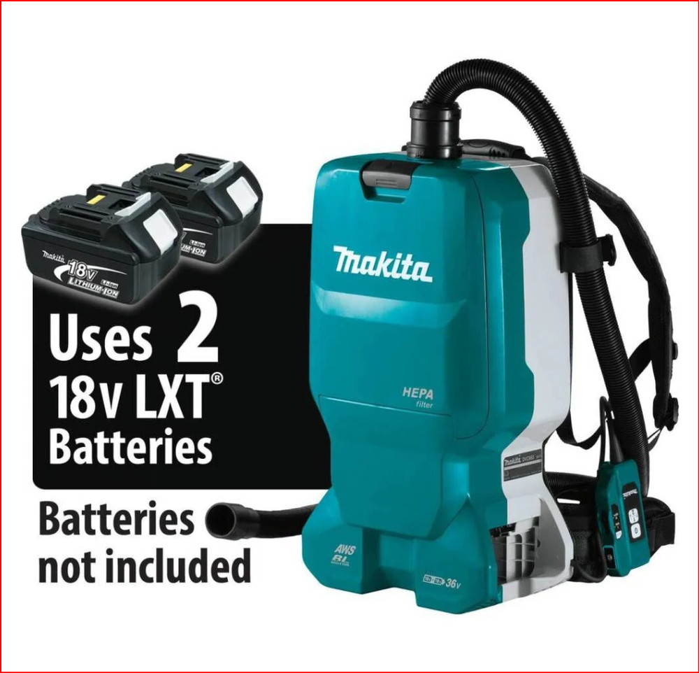 Makita XCV18ZX Cordless Backpack Vacuum Cleaner HEPA Bagged 18V 36V 088381890632