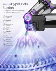 Mayking Upgrade Mattress Vacuum Cleaner – 16kPa Strong Suction &
