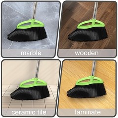 Soft Bristles Green Angle Broom with Long Handle Indoor Sweeping