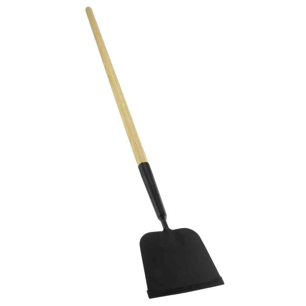 PRO SOURCE Sidewalk/Ice Scraper: 48″ Wood Handle, 7″ Wide x 4″ High Steel Blade