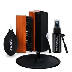 OPULA 7-in-1 Vinyl Record Cleaning Kit Complete – 7PCS, black