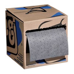Pig Mat226 Sorbent Roll, 8 Gal, 10 In X 100 Ft, Universal, Gray, Polypropylene