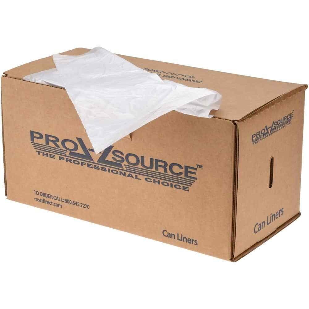 PRO SOURCE 0.63 mil Clear Trash Bags: 40″ W x 48″ H, 45 Gallon Size (80 Bags)