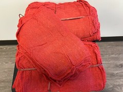 10000 PIECES NEW RED INDUSTRIAL SHOP RAGS CLEANING TOWELS BLUK