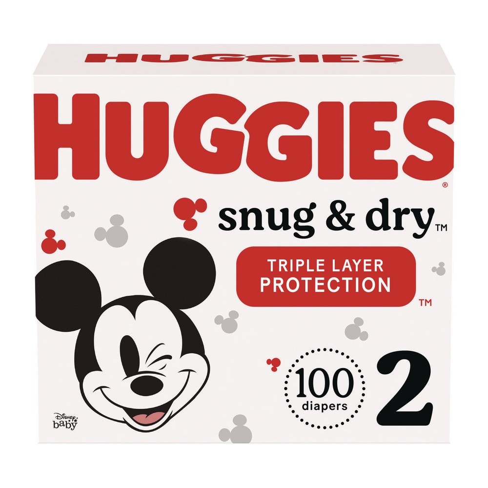 Huggies 56433 Snug and Dry 12 lbs. to 18 lbs. Diapers – Size 2 (116/Carton) New