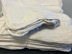 1000 PIECES NEW NATURAL INDUSTRIAL SHOP RAGS CLEANING TOWELS 13X14 inches