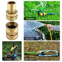 Twinkle Star Heavy Duty 3/4 Garden Hose Quick Connect 2 Sets, 2 Sets