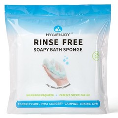 HYGIENJOY-21% Larger,No Rinse Bathing Wipes for 25 Count (Pack of 1)