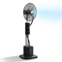 Misting Fan Standing Mist Fan 2.5L Water Tank LED Ventilation Humidifier Remote