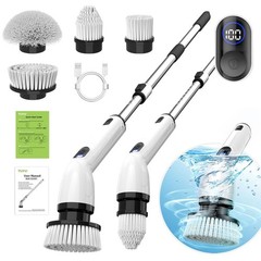 TUYU Electric Spin Scrubber, Full-Body IPX7 Waterproof Bathroom Black