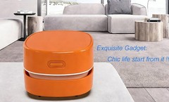 Vishui Mini Desk Vacuum Cleaner, Rechargeable Cordless Handheld Crumb Orange