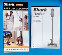 XCDV300 Shark Vacuum Cleaner Attachment Set Hose Nozzles Brush Pad Hook Manual