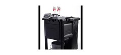 21.8 in. x 46 in. x 38 in. Executive Janitor Cleaning Cart Black