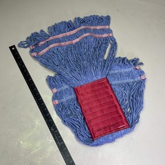 SHENZHEN MIREA CO. (18 PACK) Synthetic Polyester Mop Heads With Headband – BLUE
