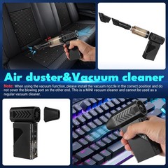 Violent Turbo Fan, Mini Electric Compressed Air Duster & Vacuum Cleaner, 1300…