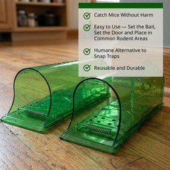 Kate’s Home & Garden Humane Rat Trap 2 Pack – Live Catch Mouse & Green