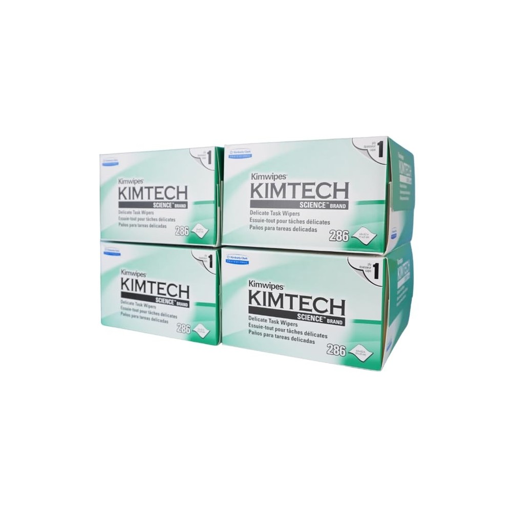 Kimtech Science KimWipes Delicate Task Wipers, 4.4 x 280 Count (Pack of 4)