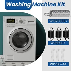 XwaYexa Washing Machine Suspension Spring Kit (3x WP63907 Springs +…