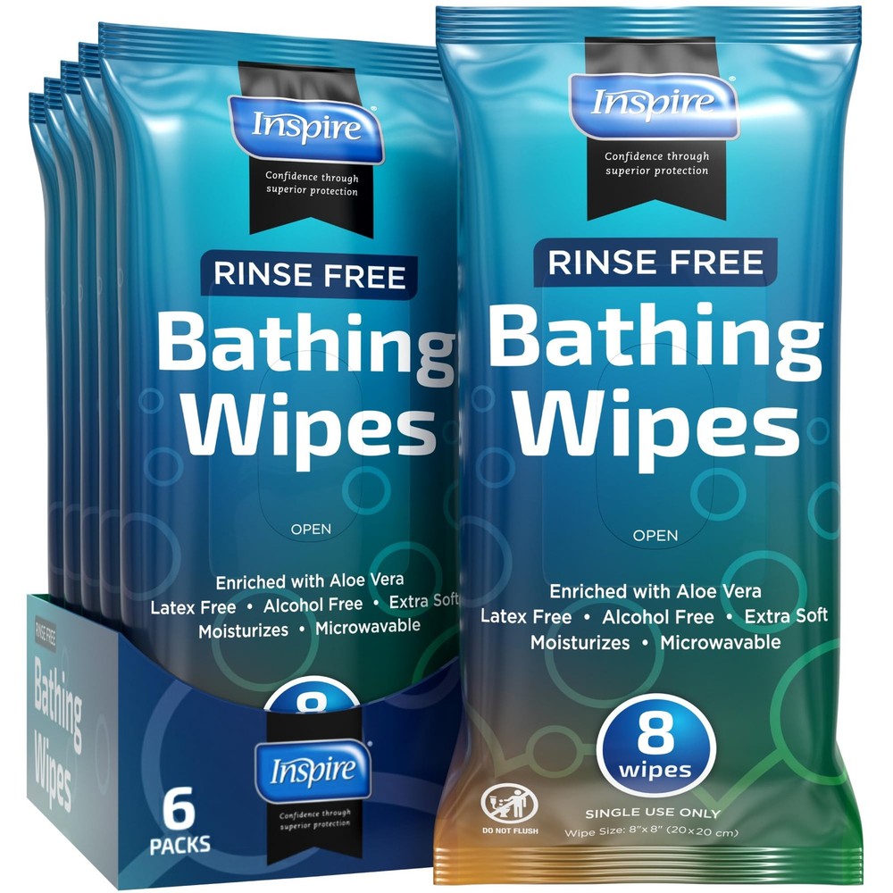 Body Wipes for adults bathing rinse free | Adult Wash 80 Count (Pack of 1)