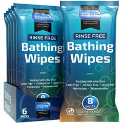 Body Wipes for adults bathing rinse free | Adult Wash 80 Count (Pack of 1)