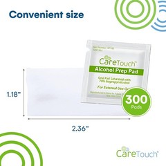 Alcohol Wipes | Individually Wrapped 300 Count (Pack of 1), White