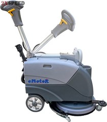 Emotor 15” Brush Foldable Walk Behind Hand Push Floor Scrubber Machine