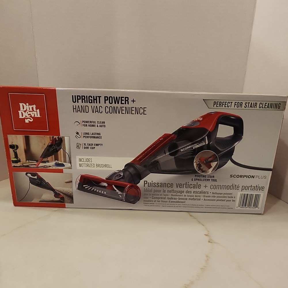 Dirt Devil Scorpion Plus Handheld Vacuum Bagless XL Easy-Empty Cup 15ft cord New