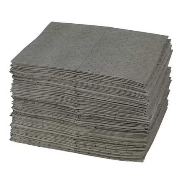 Brady Sorbent Pad, 25 gal, 15 in x 19 in, , Gray, Polypropylene GP300 Brady