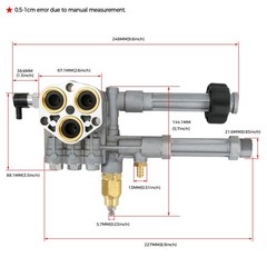 AR43361 Pressure Washer Pump Head 43361 Compatible with AR43361, Gray