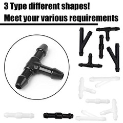 Osilly Windshield Washer Hose Kit, 4 Meter Wash Fluid Tubing with 12 Black
