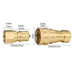 1Pack 1/4″ Quick Disconnect Coupler Valve for Carpet Extractor Surface Cleaner