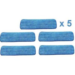 (5-Pack) 18″ x 5″ Micromax Select Microfiber Wet Mop, Blue – FREE SHIPPING
